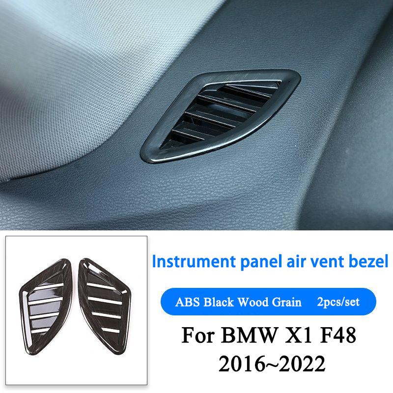 Car Dashboard Air Outlet Frame Cover For BMW X1 F48 2016~2022 Air Conditioner Vent Outlet Cover Trim Auto Sticker Accessories