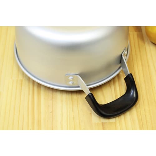 Silver Melitas Aluminum Pot, 18cm, Handled, for Direct Heat Use