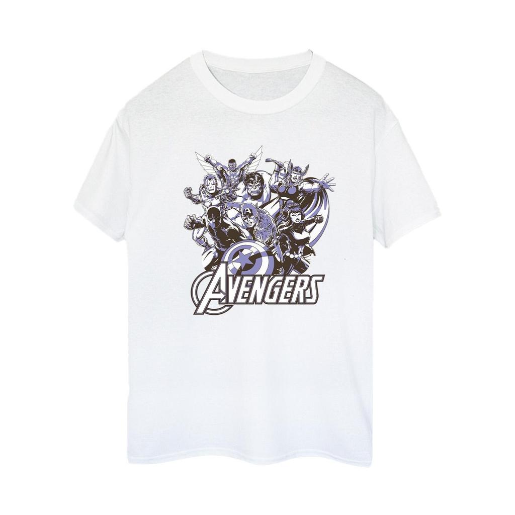 Avengers Womens/Ladies Group Boyfriend T-Shirt