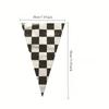 10m Longer Black and White Checkered Flag Theme Party Supplies Race Car Birthday Banner Decoration Birthday Decoration