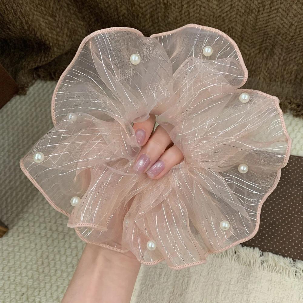 Lace Design Hair Ties Rings Rope Style Lightweight Hair Accessories Organza High Elasticity Organza Hair Scrunchie For Women