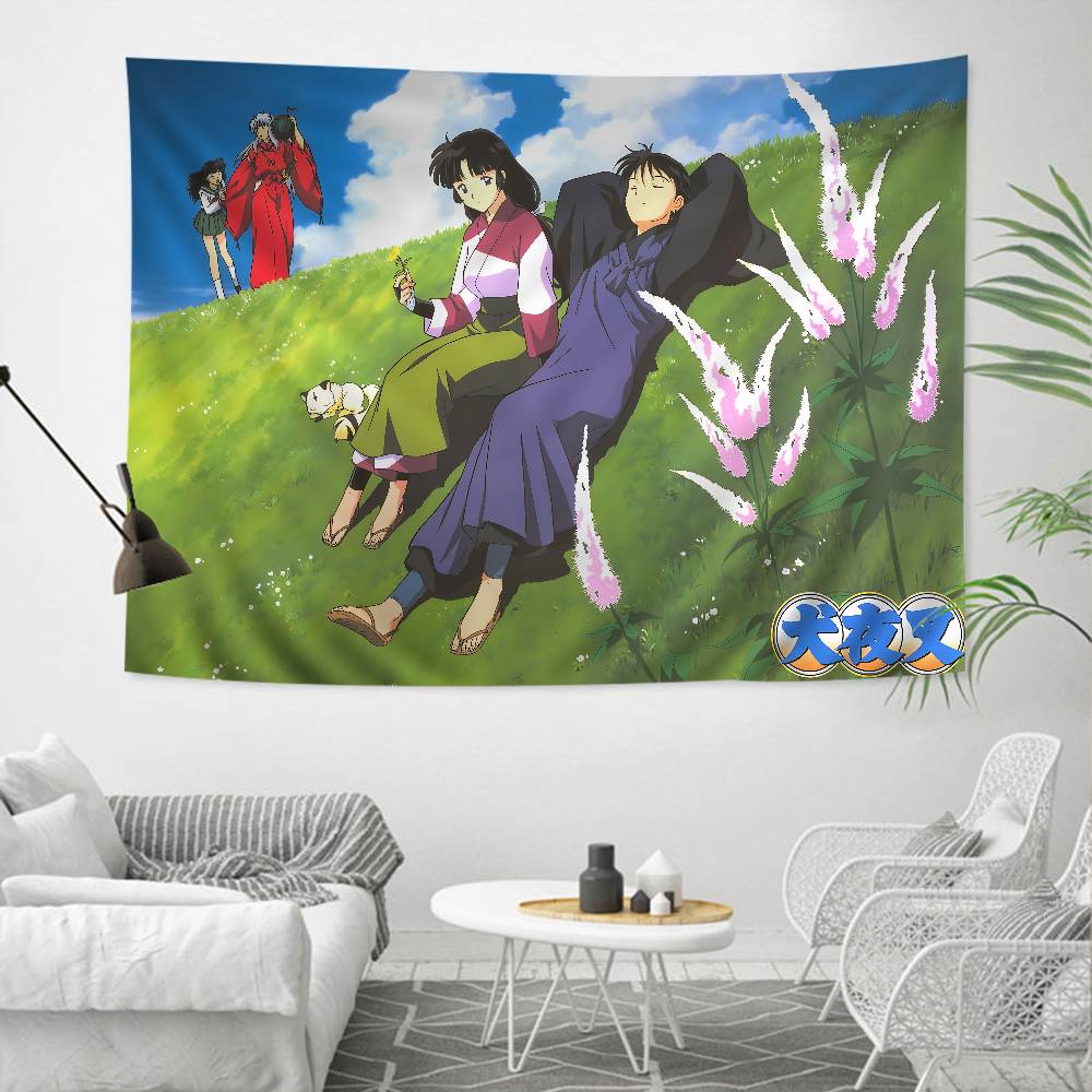 Cartoon Inuyasha Hippie Wall Hanging Tapestries For Living Room Home Dorm Decor Art Home Decor