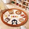 Imitation Cashmere Animal Round Carpets Soft Bedside Carpet Home Decorative Carpet  Home Decor