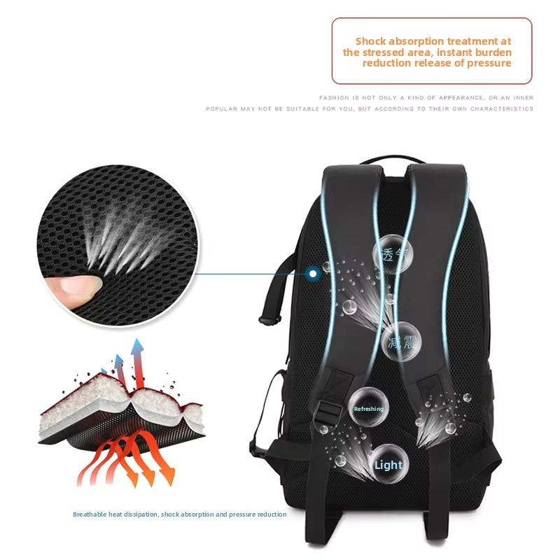 Men‘s Camera Backpack Dslr Waterproof Double Layer Storage With Laptop Compartment Anti-theft Outdoor Photography Bag