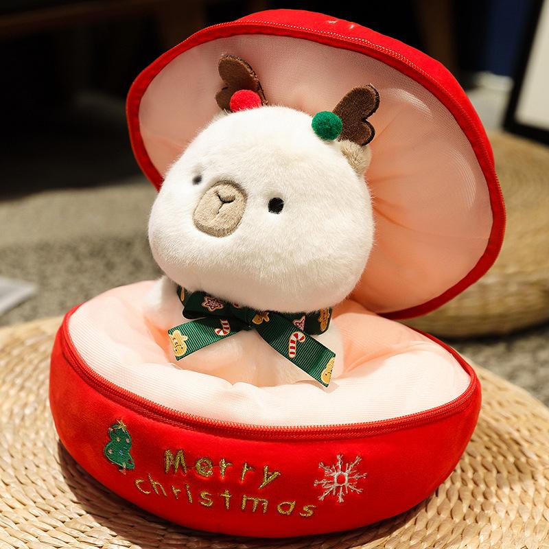 New Christmas Capybara Series Plush Dolls Apple Christmas Tree Capybara Three-In-One Surprise for Boys and Girls Christmas Gifts
