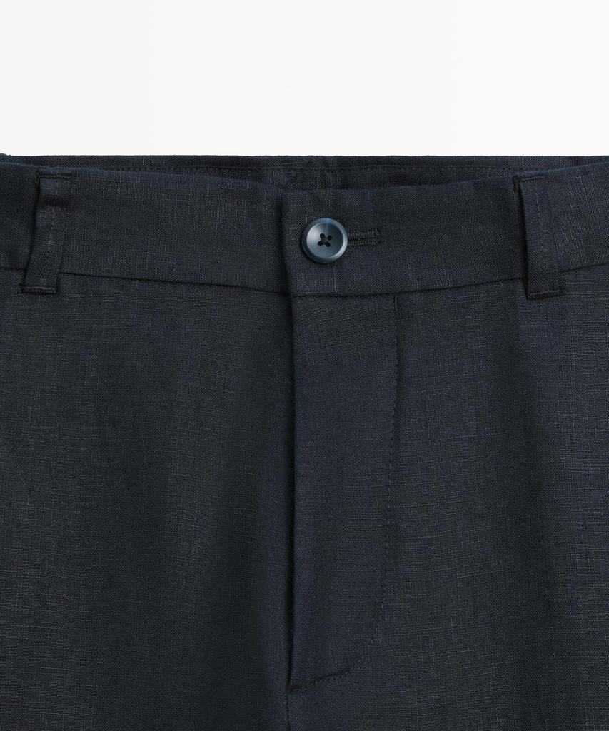 Masimodutti Tapered Fit Linen Pants