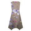 Women's Casual Fashion Round Neck Sleeveless Print Irregular Hem Midi Dress