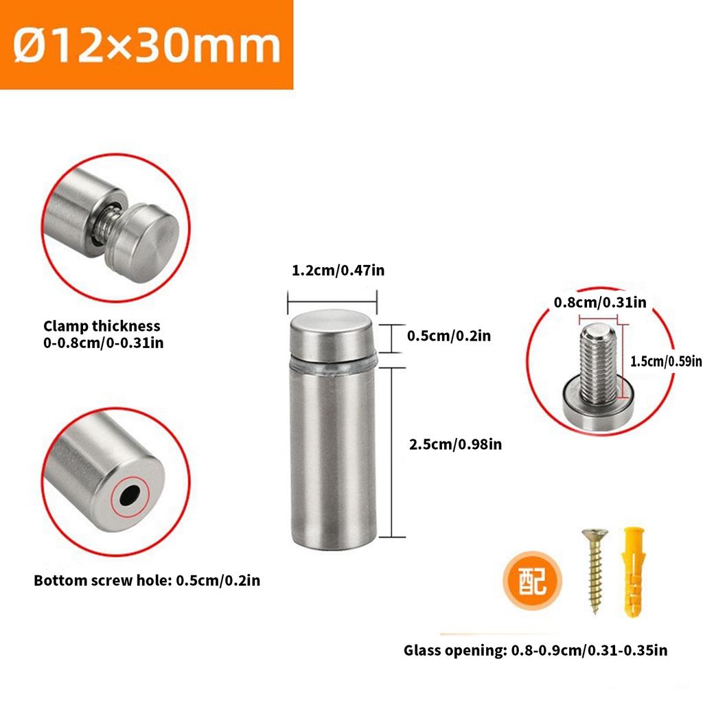 4 buc Oglindă Baie Decorativă Șuruburi de Montare Robuste din Oțel Inoxidabil pentru Designuri de Instalare Sigure și Elegante