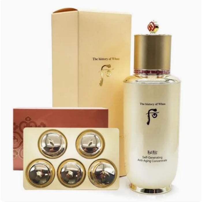 The History of Whoo Bichup Ja Saeng Essence 90 ml + Cheongidan Radiance Eye Cream 25 ml Set (5 ml × 5)