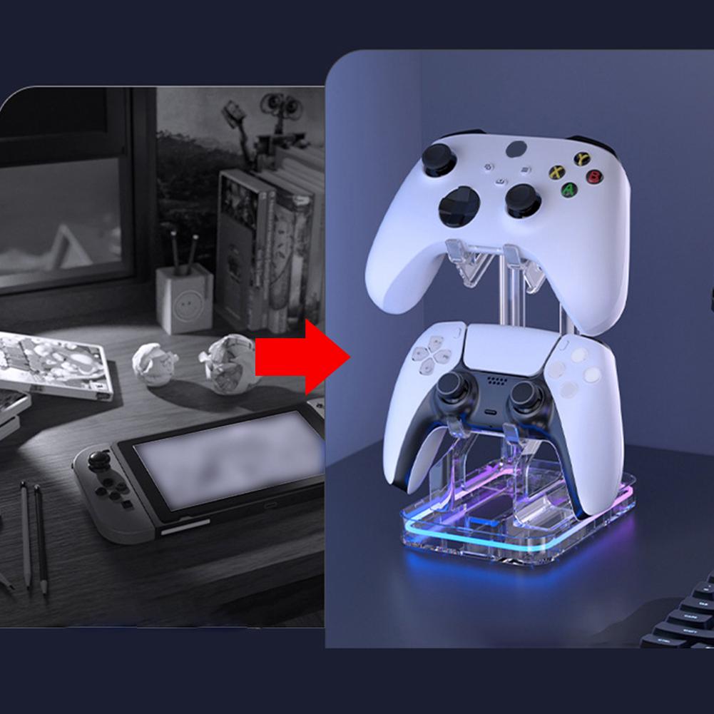 RGB Controller Display Stand Space Saving Desk Mount Universal Storage Organizer Removable Anti-Slip Anti-Scratch for PS5 Xbox