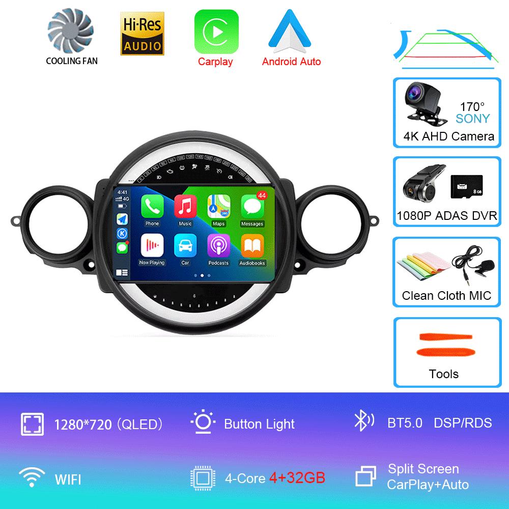 Android 14 Car Radio For BMW Mini Cooper R56 R60 R51 2006 - 2015 GPS Carplay Navigation Stereo Auto DSP BT DVD Multimedia Player