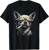 Hund som røyker sigarett Morsom Chihuahua Meme Vintage Morsom T-skjorte ,UNISEX Tee