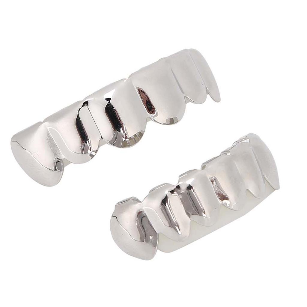 Shiny Teeth Hip Hop Prop Teeth Accessory Decoration for Halloween Party Gift