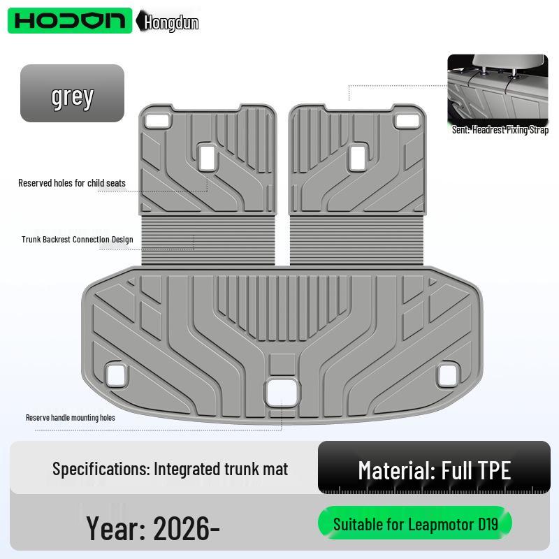 Leapmotor D19 2026 Trunk and Floor Mats - TPE Interior Decorative Accessories