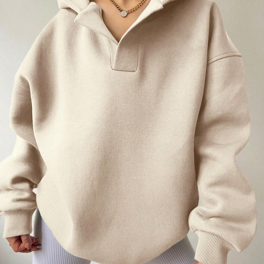

Женская толстовка однотонная с длинным рукавом и капюшоном, свободная однотонная толстовка, женский топ