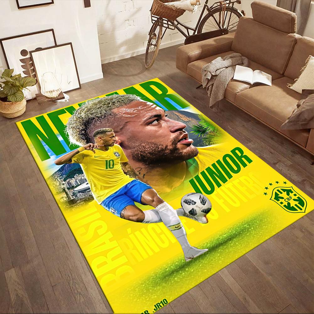 Neymar Jr. Dywaniki Brazil Legend Square to świetny wybór do salonów, sypialni, wystroju domu oraz jako prezenty.