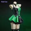 Kim Shego Cosplay Costume Halloween Christmas Role Play Party Comic Women Size S-XL Sexy Spicy Girl Leather Skirt