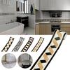 10x500cm Border Wall Sticker Gold 3D Waterproof Tile Decal Waist Line Furniture Stickers Home Decor DIY Self -Adhesive