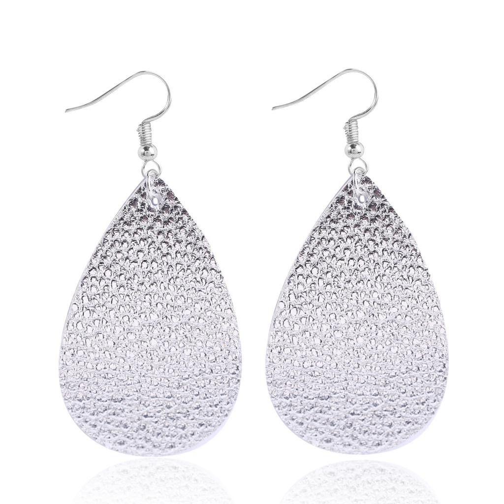 Earrings Leaf Earrings Gold Simple Double Layer Hollowed Out Leaf Earrings Vintage Double Layer Teardrop Straw Large Circle Women's Earrings