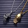 Punk Barber's Chair Seat Shape Pendant Male Gold Silver Color Stainless Steel Barber Necklace for Men Barbershop Jewelry Gift