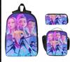Student Schoolbag Three-Piece Girl Large-Capacity Middle School Student Backpack