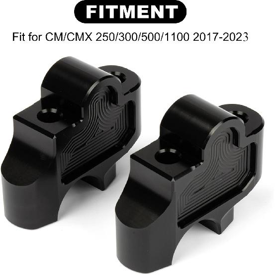 Motorcycle Handlebar Risers, PSLER CNC Handle Bar Risers, Motorcycle Risers, Compatible with Rebel 500 Rebel 300 Rebel 1100 CMX 500 CMX 1100 CMX 300