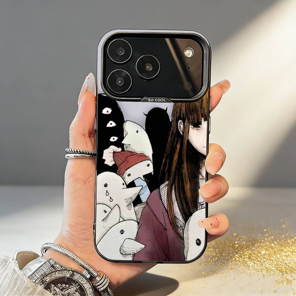 G-Goodnight O-Oyasumi P-Punpun Phone Case For iPhone17,16,15,14,13,12,11,Pro,MAX White Matte Shockproof Cover