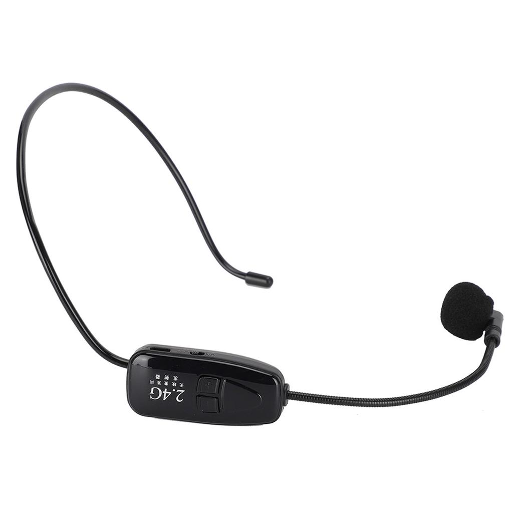2.4G Wireless Headset Microphone Transmitter Receiver Portable Auto Pairing for Teaching Guide