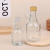 50/100Ml Empty Transparent Glass Whiskey Decanter With Gold Silver Aluminum Caps Mini Alcohol Container Liquor Glass Bottle
