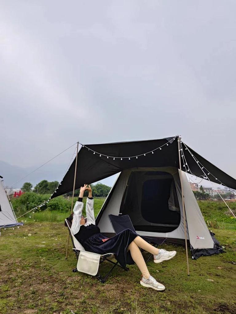 Tragbarer Outdoor-Klappstuhl: Leicht, halb zurücklehnbar für Nickerchen im Büro, Camping und Angeln