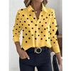 2026 Women's Long-sleeved Shirt, Classic Polka Dot Pattern, Fashionable and Versatile, Comfortable for Daily Casual Gatherings