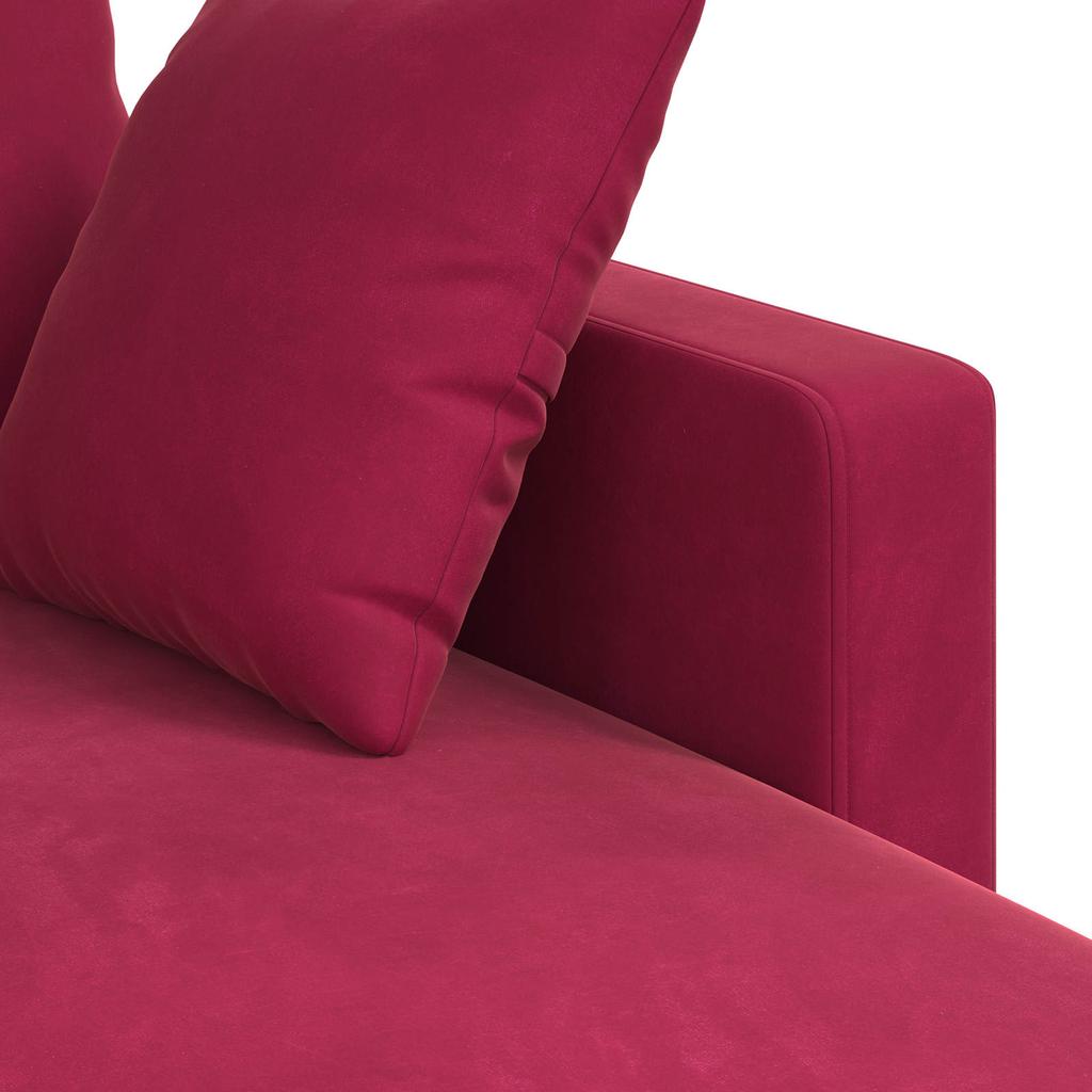 Sofa Burgundy 228 x 134 x 80 cm Velvet