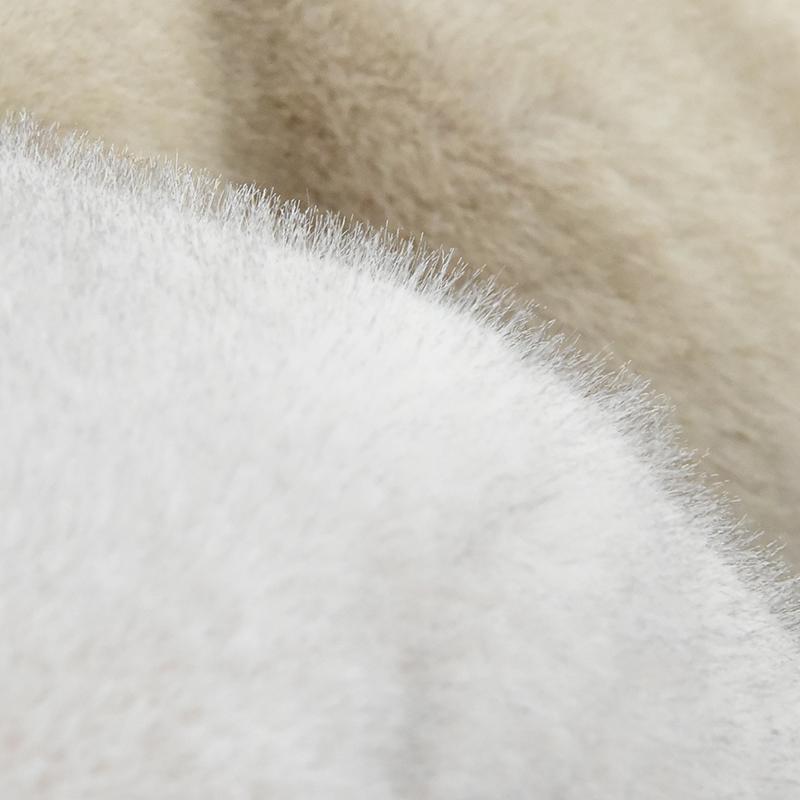 Luxury Faux Mink Fur Beret with Visor for Women, Winter Double Warmth Cotton Lined Hat, Stylish Outdoor Peaked Beret