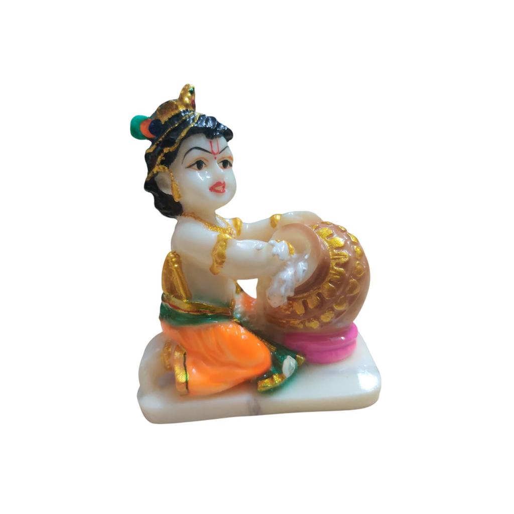 @ Polyresin Laddu Gopal Idol With Makhan Statue For Temple UKZQ447 50%off