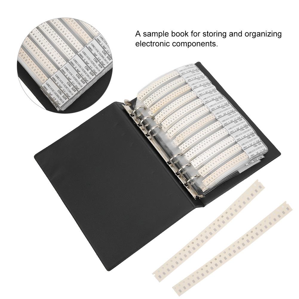 0805 Series 92 Types Capacitors Electronic Components Kit Plastic Sample Book Black