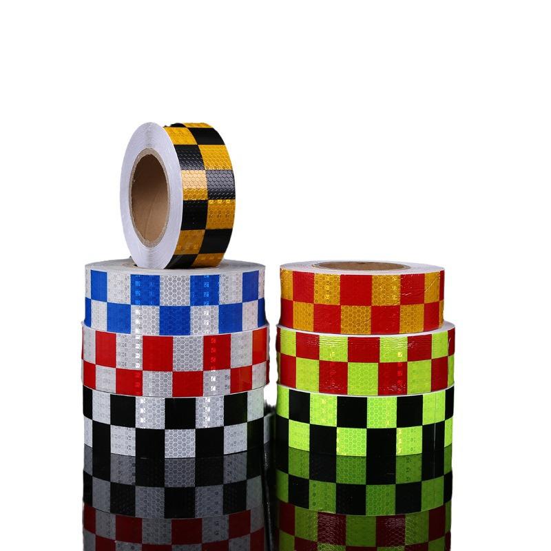 Customized Reflective PVC Sticker: Black & Yellow Arrow Design