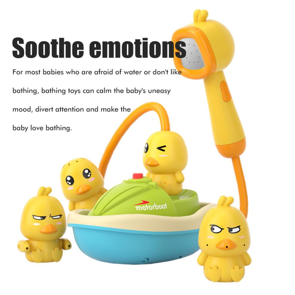 Cute Animal Bath Toy Set Waterproof Design Toddler Bathtub Suction Water Spinner Gear Educational Toy For Kids With Non Toxic ABS Material And