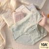 Girl Spring and Autumn Sweet Lace Edge High Play 10A Antibacterial Crotch Waist Triangle Briefs