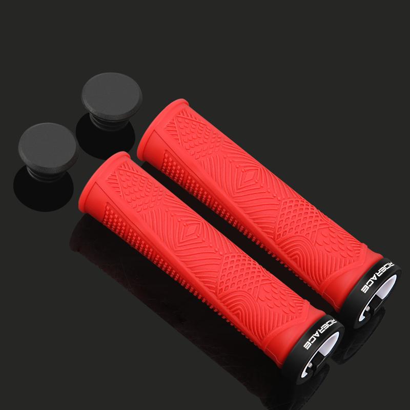 Bicycle Handlebar Grips Anti-Skid Shock-Absorbing Mountain Bike Handlebar Cover Ergonomic Comfortable Rubber Cycling Accessories
