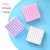 49 Hole Nail Drill Bit Storage Box Universal For Nail Grinding Heads Dustproof Professional Salon Organizer
