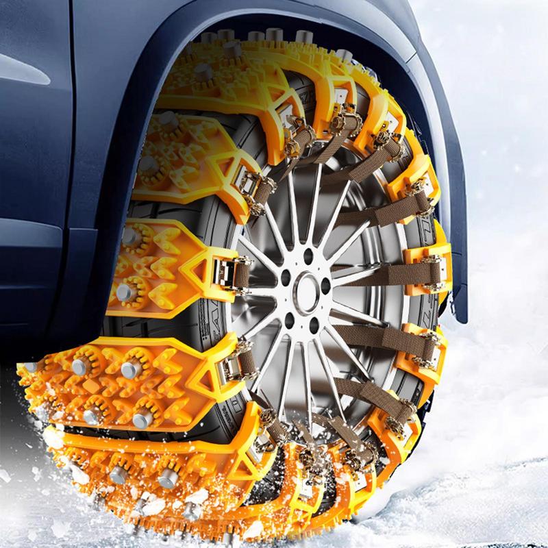 8PCS Truck Car Anti-skid Chain SUV General Purpose Snow Mud Tires Universal Winter Non-slip Thickened Widened Wheel Snow Chains