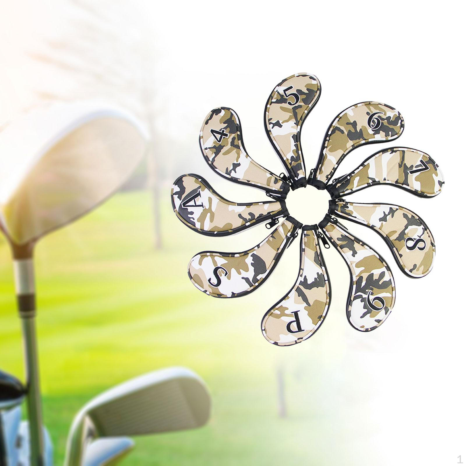 

Чехол для гольфа Iron Head Cover Club Headcover Outdoor Sports, водонепроницаемый номерной тег Wedges Accessories коричневый