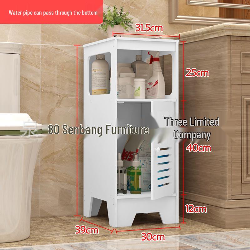 Multi-layer Narrow Storage Cabinet for Bathroom, Washbasin, Toilet, Balcony, and Laundry