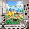 Custom Tapestry Wall Hanging, Animal Crossing Personalized Name Text Home Wall Decor