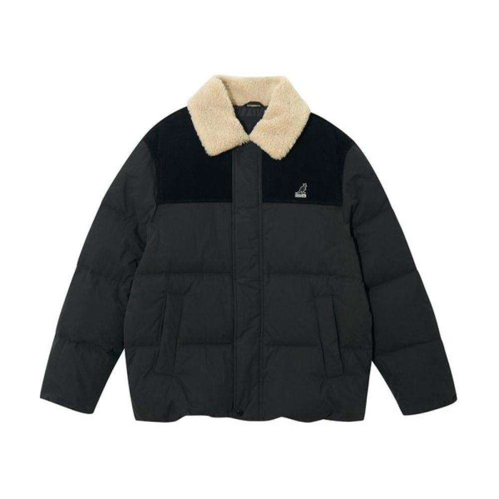 KANGOL Стриженая Воротник Пуховик Черный 8176 XL