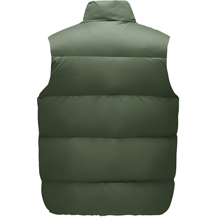 Skechers Versatile Layering Lightweight Stand Collar Single-Breasted Sleeveless Down Vest Men vest Thyme-Green L424U046-031F
