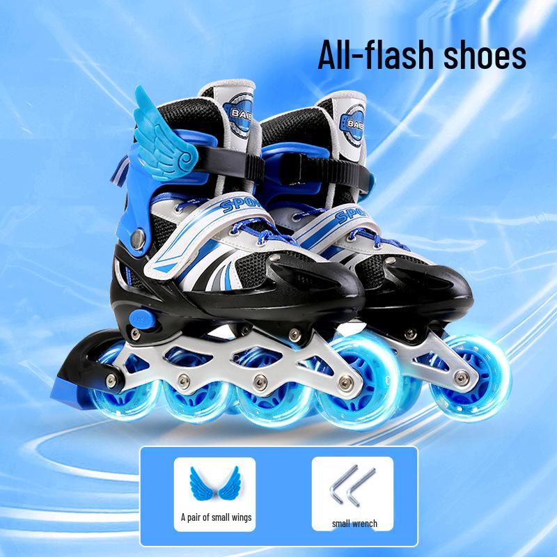 Kids' Inline & Ice Skates Set for Ages 3-15 - Beginner Rollerblades for Boys & Girls