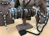 Turquoise Stretch Beaded Bracelet With Cross