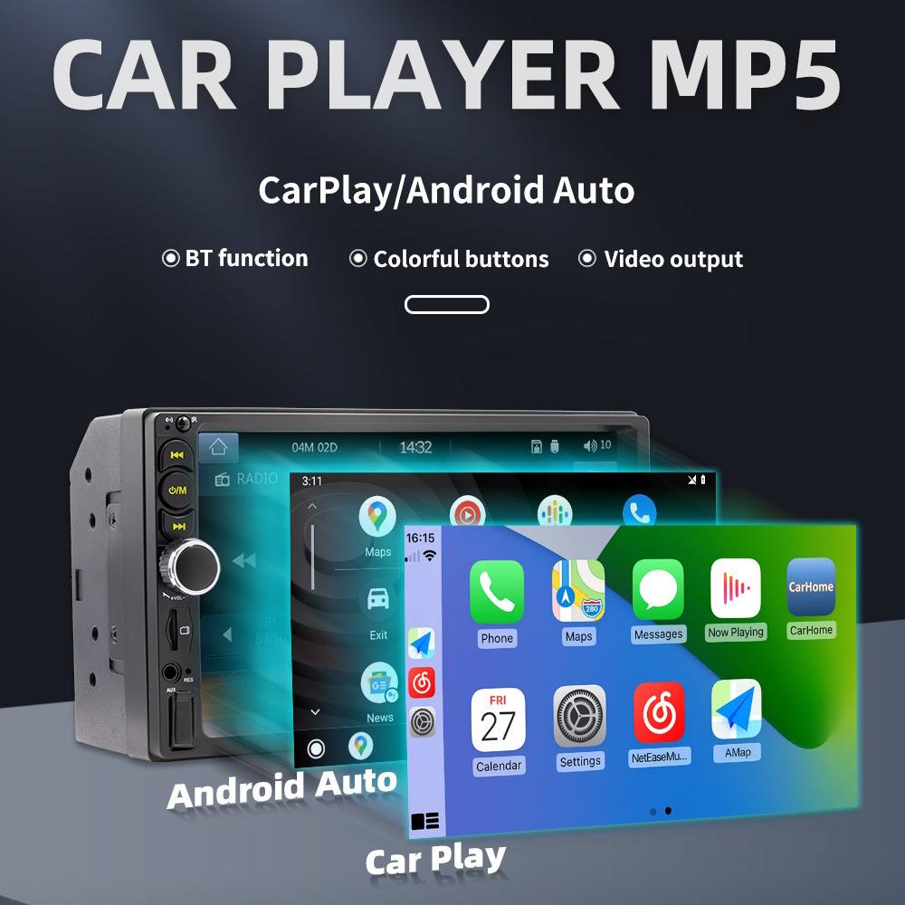 

F710C Car Stereo Receiver 7 Bluetooth-compatible Hands-Free Car Radio FM Receiver MP5 Car Player Type A