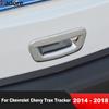 Rear Trunk Door Handle Bowl Cover Trim For Chevrolet Chevy Trax Tracker 2014 2015 2016 2017 2018 Chrome Car Accessories